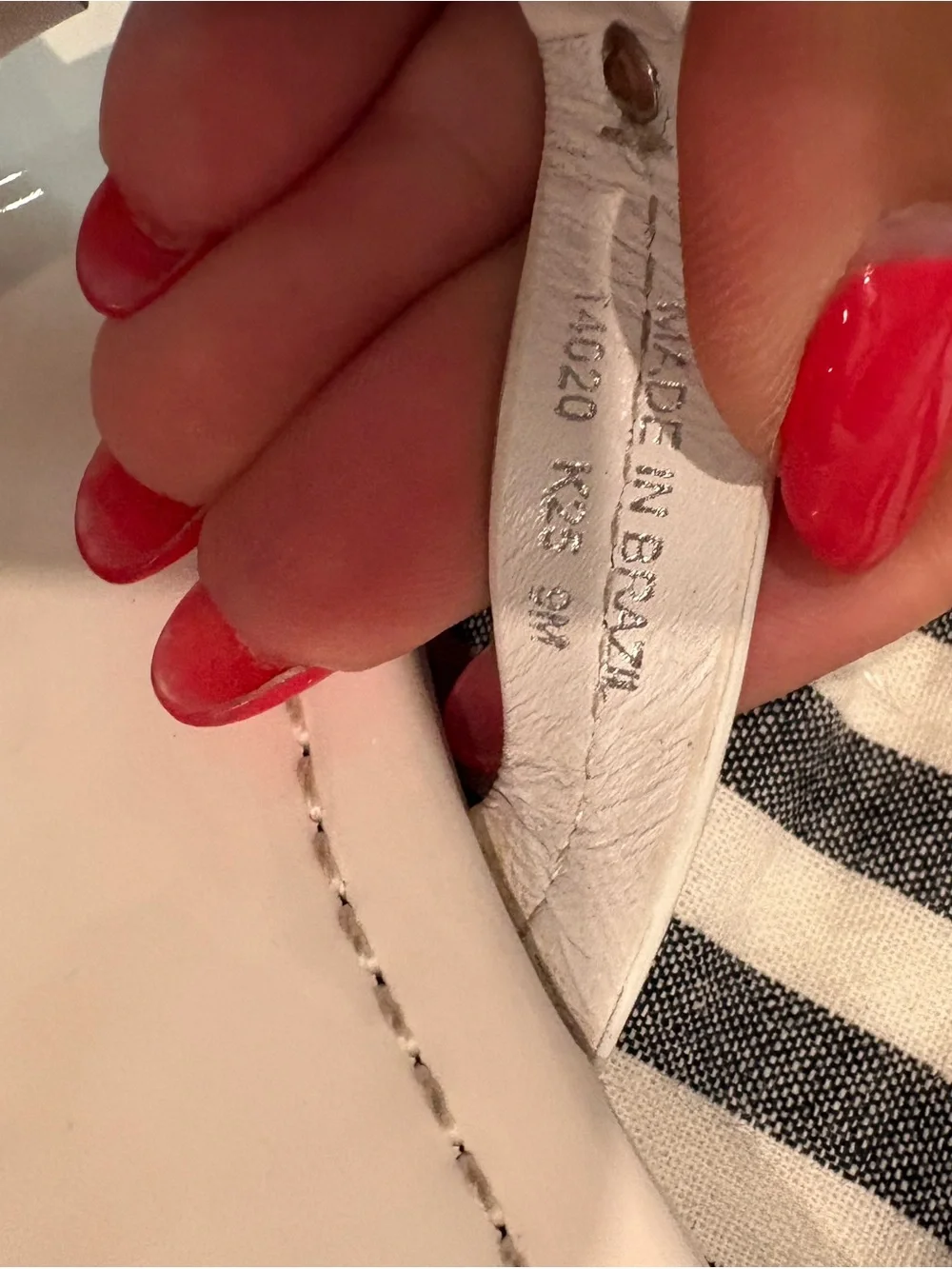 Tory Burch White Miller Thong Sandals 9